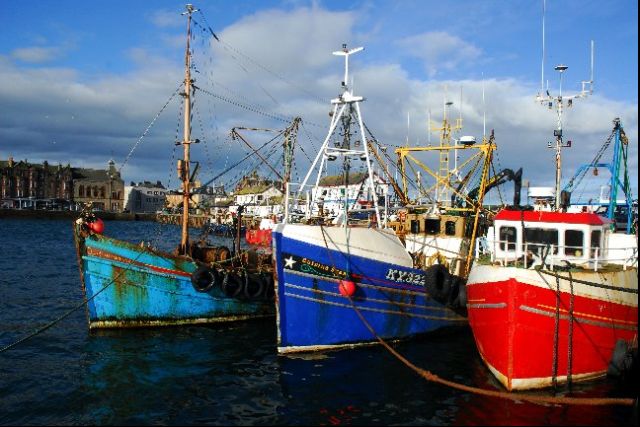 Blue Skys in Campbeltown Harbour